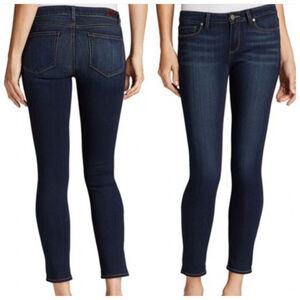 Paige 29 Verdugo Ankle Skinny Jeans Dark Blue Nottingham Wash Stretch Jeggings 8